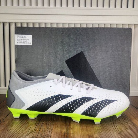 Adidas Predator Accuracy.3 L FG Soccer Cleats Men's 11 White Athletic GZ0014 NEW - Picture 1 of 11
